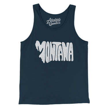 Montana State Shape Text Men/Unisex Tank Top-Allegiant Goods Co. Vintage Sports Apparel