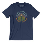 Aspen Colorado Retro Badge Men/Unisex T-Shirt-Navy-Allegiant Goods Co. Vintage Sports Apparel