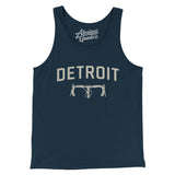 Detroit Cycling Men/Unisex Tank Top-Navy-Allegiant Goods Co. Vintage Sports Apparel