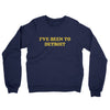 I've Been To Detroit Midweight French Terry Crewneck Sweatshirt-Navy-Allegiant Goods Co. Vintage Sports Apparel