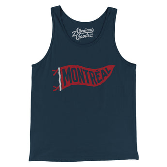 Montréal Pennant Men/Unisex Tank Top-Navy-Allegiant Goods Co. Vintage Sports Apparel