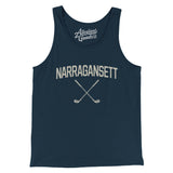 Narragansett Golf Men/Unisex Tank Top-Navy-Allegiant Goods Co. Vintage Sports Apparel