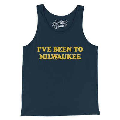 I've Been To Milwaukee Men/Unisex Tank Top-Navy-Allegiant Goods Co. Vintage Sports Apparel
