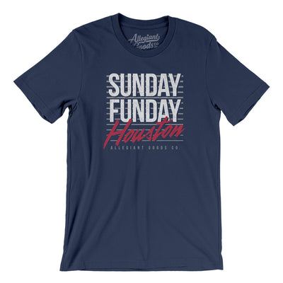Sunday Funday Houston Men/Unisex T-Shirt-Navy-Allegiant Goods Co. Vintage Sports Apparel