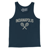 Indianapolis Tennis Men/Unisex Tank Top-Navy-Allegiant Goods Co. Vintage Sports Apparel