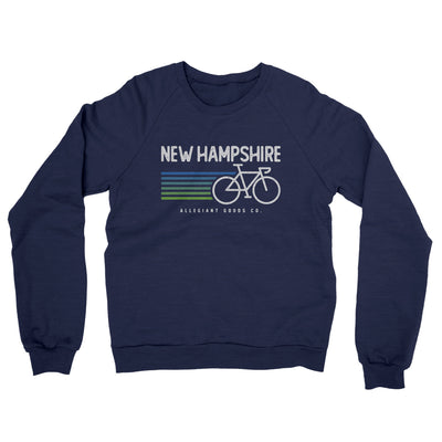 New Hampshire Cycling Midweight French Terry Crewneck Sweatshirt-Navy-Allegiant Goods Co. Vintage Sports Apparel