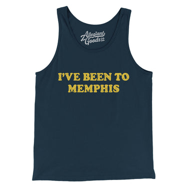 I've Been To Memphis Men/Unisex Tank Top-Navy-Allegiant Goods Co. Vintage Sports Apparel