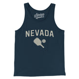 Nevada Pickleball Men/Unisex Tank Top-Navy-Allegiant Goods Co. Vintage Sports Apparel
