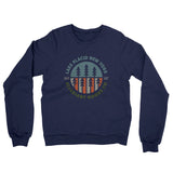 Lake Placid New York Retro Badge Midweight French Terry Crewneck Sweatshirt-Navy-Allegiant Goods Co. Vintage Sports Apparel