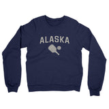 Alaska Pickleball Midweight French Terry Crewneck Sweatshirt-Navy-Allegiant Goods Co. Vintage Sports Apparel