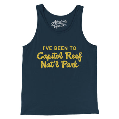 I've Been To Capitol Reef National Park Men/Unisex Tank Top-Navy-Allegiant Goods Co. Vintage Sports Apparel