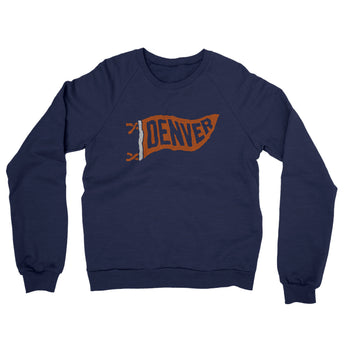 Denver Pennant Midweight French Terry Crewneck Sweatshirt-Allegiant Goods Co. Vintage Sports Apparel
