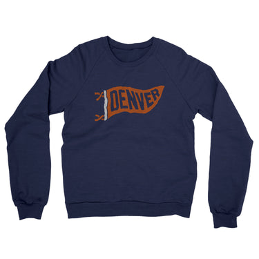 Denver Pennant Midweight French Terry Crewneck Sweatshirt-Allegiant Goods Co. Vintage Sports Apparel