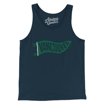 Vancouver Pennant Men/Unisex Tank Top-Navy-Allegiant Goods Co. Vintage Sports Apparel