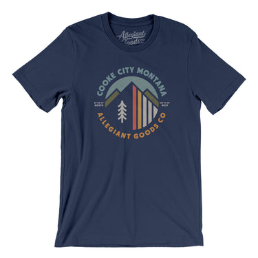 Cooke City Montana Retro Badge Men/Unisex T-Shirt-Navy-Allegiant Goods Co. Vintage Sports Apparel