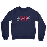Cleveland Oh Overprinted Midweight French Terry Crewneck Sweatshirt-Allegiant Goods Co. Vintage Sports Apparel