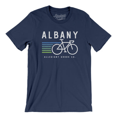 Albany Cycling Men/Unisex T-Shirt-Navy-Allegiant Goods Co. Vintage Sports Apparel