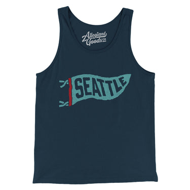 Seattle Pennant Men/Unisex Tank Top-Allegiant Goods Co. Vintage Sports Apparel