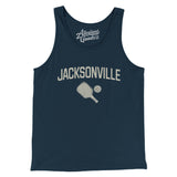Jacksonville Pickleball Men/Unisex Tank Top-Navy-Allegiant Goods Co. Vintage Sports Apparel