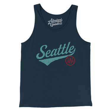 Seattle Vintage Script Men/Unisex Tank Top-Allegiant Goods Co. Vintage Sports Apparel