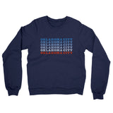 Oklahoma City Repeat Midweight French Terry Crewneck Sweatshirt-Navy-Allegiant Goods Co. Vintage Sports Apparel