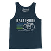 Baltimore Cycling Men/Unisex Tank Top-Navy-Allegiant Goods Co. Vintage Sports Apparel