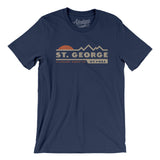 St. George Mountain Sunset Men/Unisex T-Shirt-Navy-Allegiant Goods Co. Vintage Sports Apparel