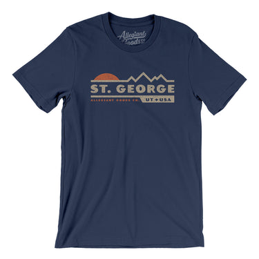 St. George Mountain Sunset Men/Unisex T-Shirt-Navy-Allegiant Goods Co. Vintage Sports Apparel