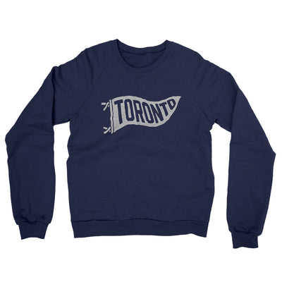Toronto Pennant Midweight French Terry Crewneck Sweatshirt-Navy-Allegiant Goods Co. Vintage Sports Apparel