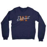 Detroit Mi Overprinted Midweight French Terry Crewneck Sweatshirt-Allegiant Goods Co. Vintage Sports Apparel