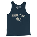 Sheboygan Pickleball Men/Unisex Tank Top-Navy-Allegiant Goods Co. Vintage Sports Apparel