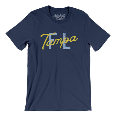 Tampa Fl Overprinted Men/Unisex T-Shirt-Allegiant Goods Co. Vintage Sports Apparel