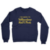 I've Been To Yellowstone National Park Midweight French Terry Crewneck Sweatshirt-Navy-Allegiant Goods Co. Vintage Sports Apparel