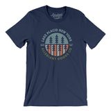 Lake Placid New York Retro Badge Men/Unisex T-Shirt-Navy-Allegiant Goods Co. Vintage Sports Apparel