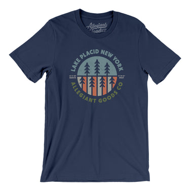 Lake Placid New York Retro Badge Men/Unisex T-Shirt-Navy-Allegiant Goods Co. Vintage Sports Apparel