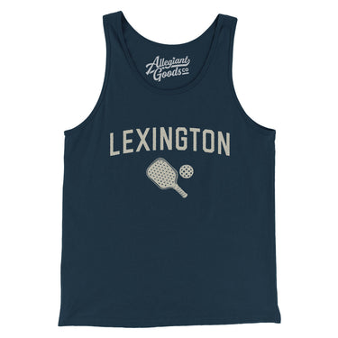 Lexington Pickleball Men/Unisex Tank Top-Navy-Allegiant Goods Co. Vintage Sports Apparel