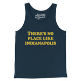 There's No Place Like Indianapolis Men/Unisex Tank Top-Navy-Allegiant Goods Co. Vintage Sports Apparel