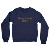 Pennsylvania Beer Midweight French Terry Crewneck Sweatshirt-Navy-Allegiant Goods Co. Vintage Sports Apparel