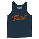 Edmonton Pennant Men/Unisex Tank Top-Navy-Allegiant Goods Co. Vintage Sports Apparel
