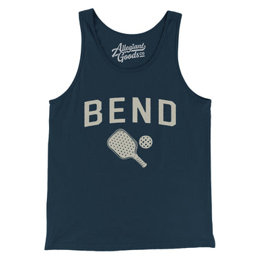Bend Pickleball Men/Unisex Tank Top-Navy-Allegiant Goods Co. Vintage Sports Apparel
