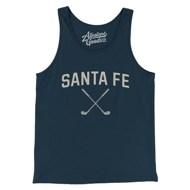 Santa Fe Golf Men/Unisex Tank Top-Navy-Allegiant Goods Co. Vintage Sports Apparel
