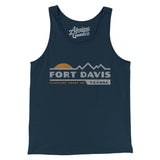 Fort Davis Mountain Sunset Men/Unisex Tank Top-Navy-Allegiant Goods Co. Vintage Sports Apparel