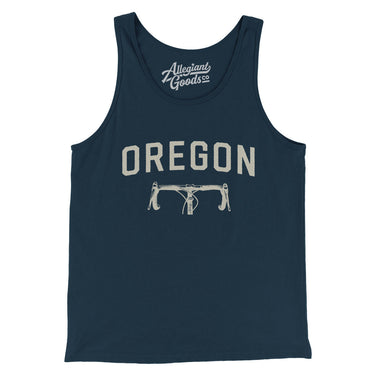 Oregon Cycling Men/Unisex Tank Top-Navy-Allegiant Goods Co. Vintage Sports Apparel
