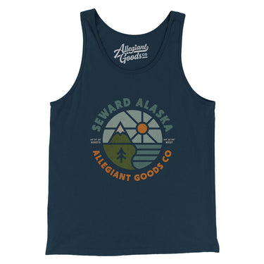 Seward Alaska Retro Badge Men/Unisex Tank Top-Allegiant Goods Co. Vintage Sports Apparel