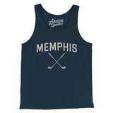 Memphis Golf Men/Unisex Tank Top-Navy-Allegiant Goods Co. Vintage Sports Apparel