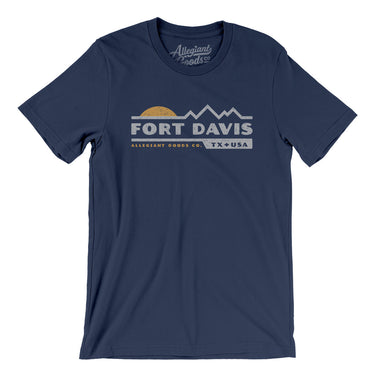 Fort Davis Mountain Sunset Men/Unisex T-Shirt-Navy-Allegiant Goods Co. Vintage Sports Apparel