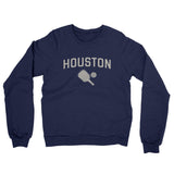 Houston Pickleball Midweight French Terry Crewneck Sweatshirt-Navy-Allegiant Goods Co. Vintage Sports Apparel