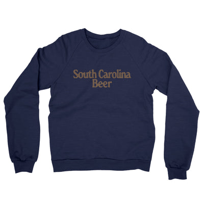 South Carolina Beer Midweight French Terry Crewneck Sweatshirt-Navy-Allegiant Goods Co. Vintage Sports Apparel