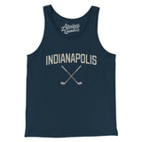 Indianapolis Golf Men/Unisex Tank Top-Navy-Allegiant Goods Co. Vintage Sports Apparel