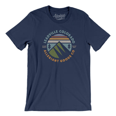 Leadville Colorado Retro Badge Men/Unisex T-Shirt-Navy-Allegiant Goods Co. Vintage Sports Apparel
